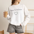 Progress Over Perfection Sweatshirt — Inspirational Crewneck with Heart Graphic